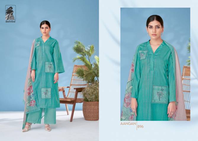 Aangan By Sahiba Printed Cotton Dress Material Wholesale Shop In Surat
